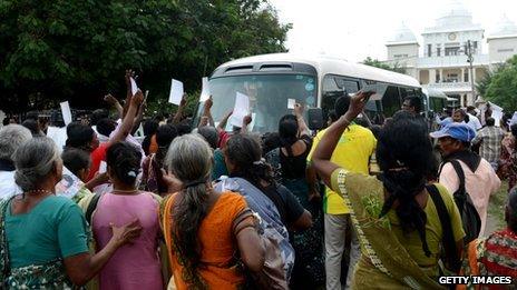 Tamil protesters