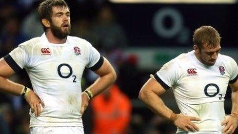 England's Geoff Parling and Chris Robshaw