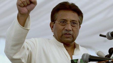 Pervez Musharraf, 15 April 2013