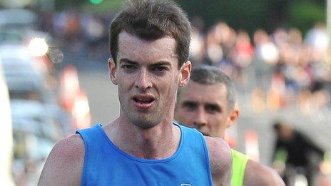 Paul Pollock winning the 2013 Lisburn Half Marathon