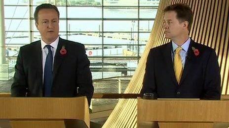 David Cameron and Nick Clegg