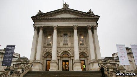 Tate Britain's Millbank entrance