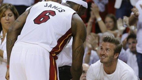 LeBron James and David Beckham