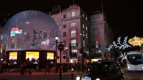 Eros in the 'snow globe'