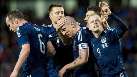 Scotland players celebrating