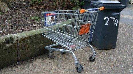 Abandoned supermarket trolley