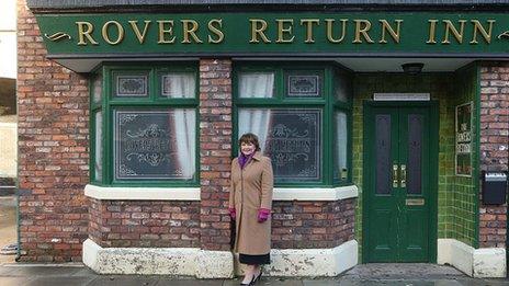 Scotland's Culture Secretary Fiona Hyslop visited the set of Coronation Street while in Salford