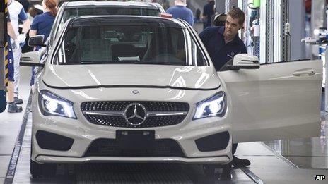 Mercedes being built in Hungarian factory