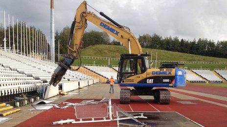 Demolition work begins at Don Valley Stadium