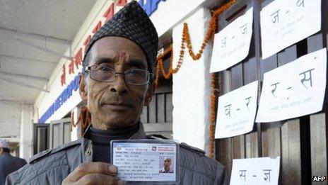 Voter in Kathmandu (November 2013)