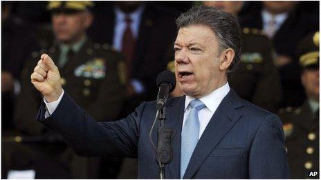 Colombia's President, Juan Manuel Santos