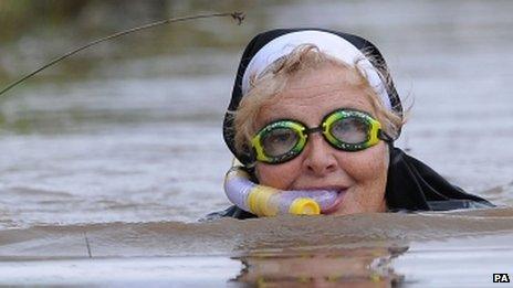 World Bog Snorkelling Championships 2013 competitor