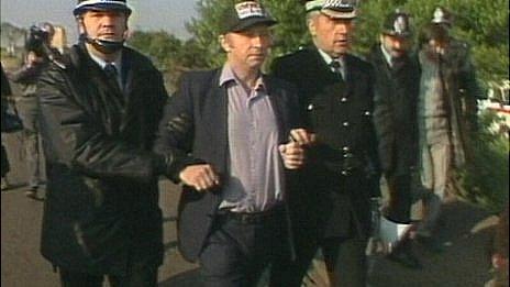 Arthur Scargill arrested at Orgreave