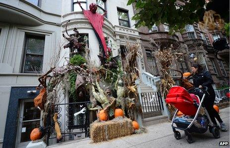 Halloween decorations in New York