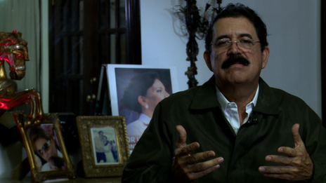 The former Honduran president, Mel Zelaya, who was ousted in 2009