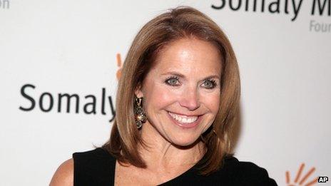 Katie Couric, seen in New York on 23 October 2013