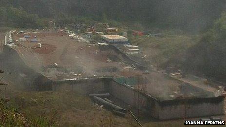 Scene of the fire on 28 August