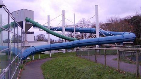 Flumes at Beau Sejour leisure centre in Guernsey