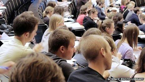 Students in a lecture