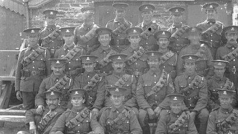 Soldiers in World War One