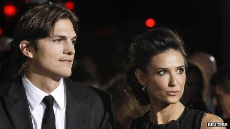 Ashton Kutcher and Demi Moore