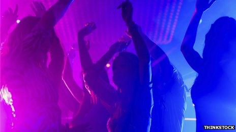 People dancing in a club - stock photo