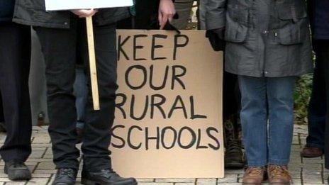 A protester's placard