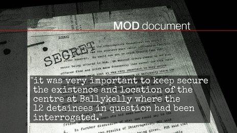 An extract from the MOD documents discovered in the public records office