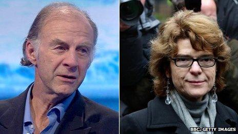 Sir Ranulph Fiennes and Vicky Pryce