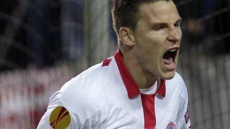 Sevilla's Kevin Gameiro celebrates