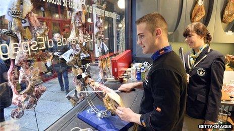 Spanish ham shop