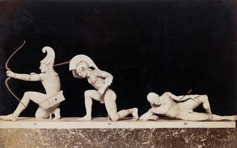 Frieze portraying fall of Troy