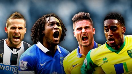 Yohan Cabaye, Romelu Lukaku, Olivier Giroud, Leroy Fer