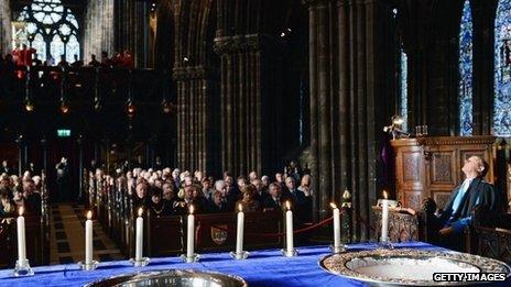 Candles lit at Glasgow Cathedral