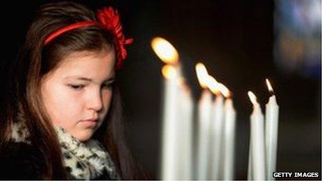 Girl at Glasgow Cathedral Service