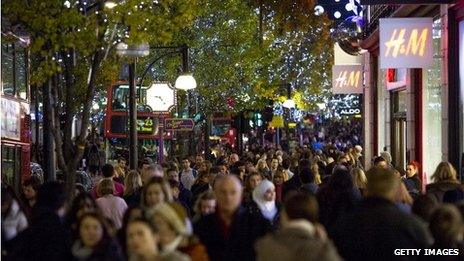 A crowded Oxford Street