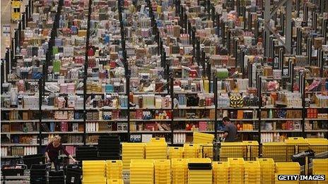 An Amazon warehouse