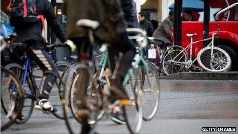 People on bikes