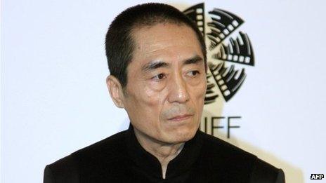 File pic taken on April 22, 2013 shows Chinese director Zhang Yimou attending a commercial event in Beijing.