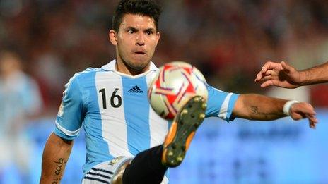 Argentina's Sergio Aguero