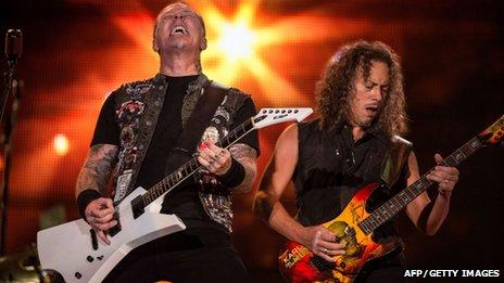 James Hetfield and Kirk Hammett