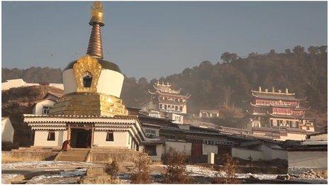 Gold-topped stupa