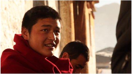 Young Tibetan man