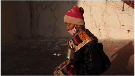 Old Tibetan woman