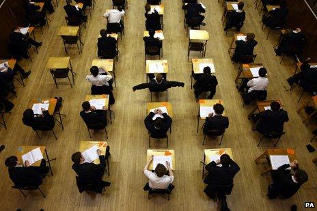 Aerial view of exam hall