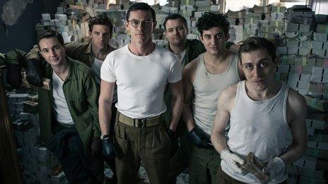 Martin Compston, Paul Anderson, Luke Evans, Neil Maskell, Jack Gordon and Jack Roth in A Robber's Tale