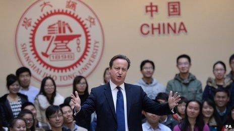 David Cameron at Shanghai University