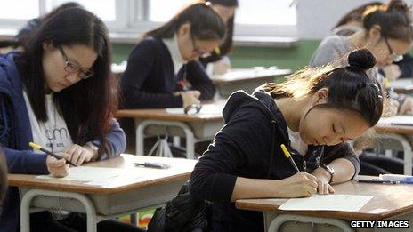 Classroom in South Korea