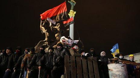 Protesters at Kiev's Independence Square