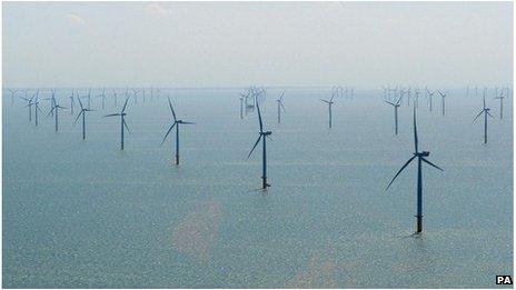 Centrica Energy Lincs offshore wind farm off the Lincolnshire coast